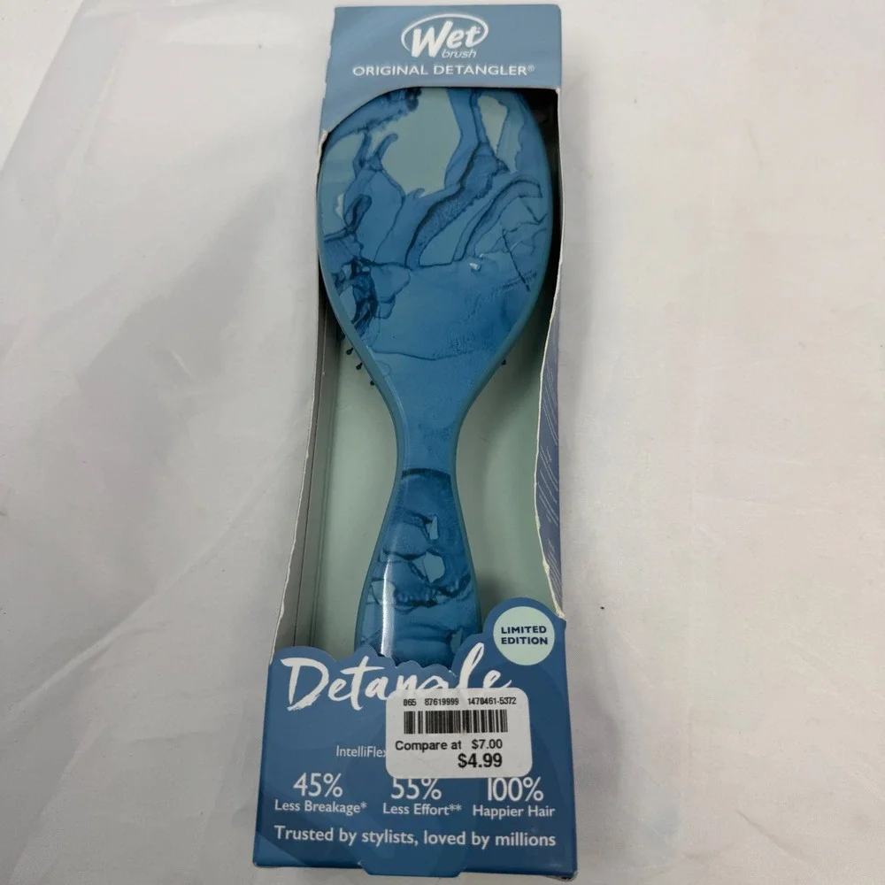 Wet Brush Original Detangler Limited Edition Blue Marble Hair Brush New